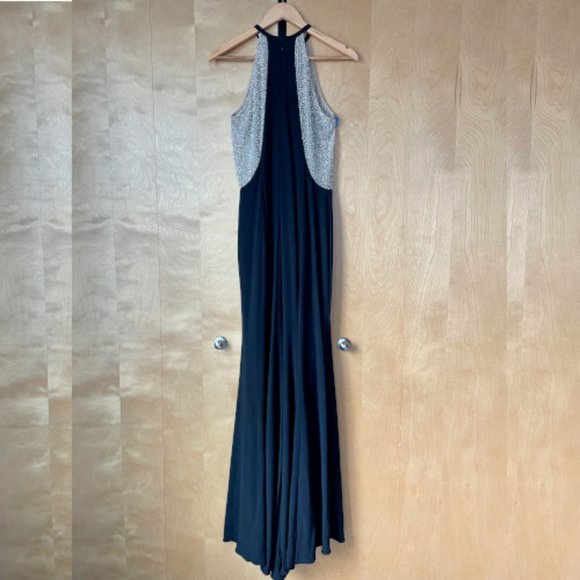 Avery G (AQUA) Embellished Illusion Gown - Picture 4 of 14